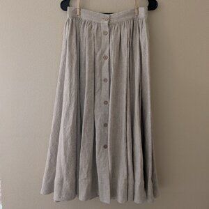 TsiomikKids Linen Midi Skirt - Natural, Size M